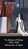***NEW*** St. Juliana of Liege Prayer Card